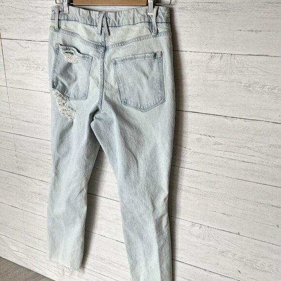 Good American Jeans Womens Size 8/29 Good Classic Indigo120 Distressed Cotton - Picture 13 of 16